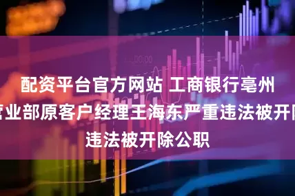 配资平台官方网站 工商银行亳州分行营业部原客户经理王海东严重违法被开除公职